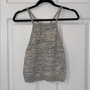 Knit cropped tank top
